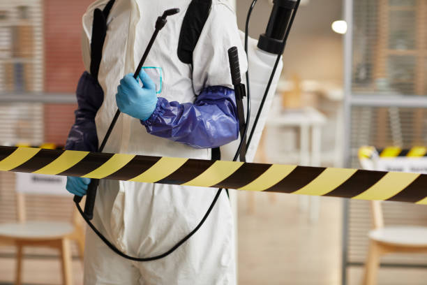Professional Biohazard Cleanup technician working in Cummaquid, MA